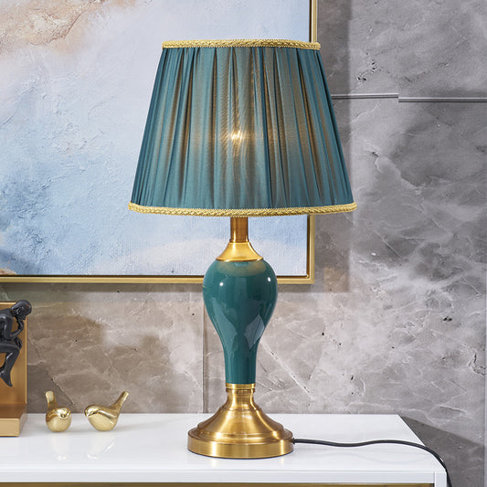 Bedroom Bedside Ceramic Table Lamp Warm Creative Living Room Study Household Lamps - My Store