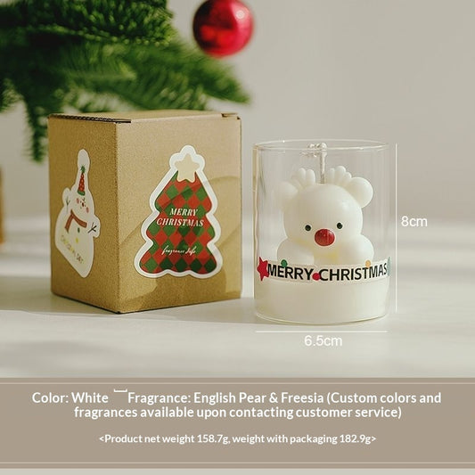 Santa Claus-themed Glass Holders Soy Wax Candles - My Store