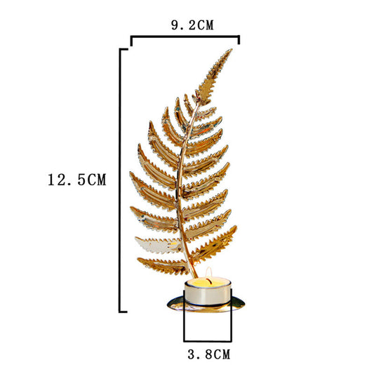Golden Metal Candle Holder Candle Holder Table Decoration - My Store