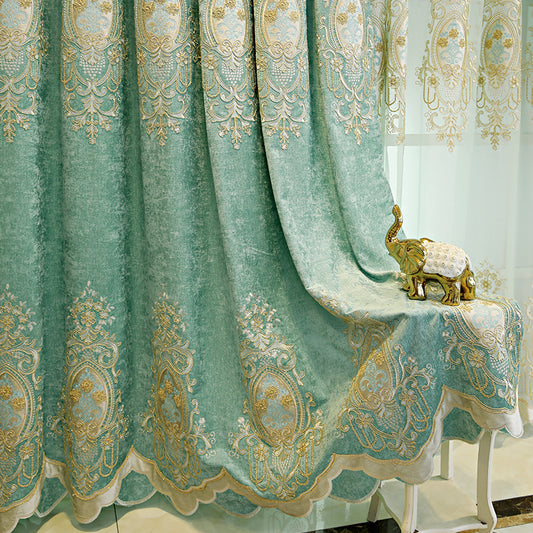Bedroom Full Blackout Curtains Green New - My Store