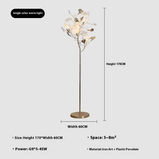Ginkgo Leaf Floor Lamp Living Room Bedroom Decorative Lamp - My Store