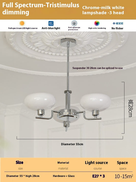 Living Room Chandelier Retro Cream Bedroom Dining Room Lamps - My Store