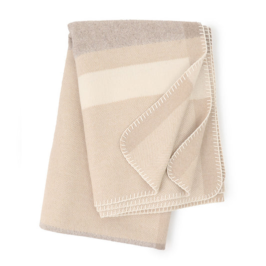 Wool Jacquard Twill Camping Rugs Casual Household Blanket - My Store