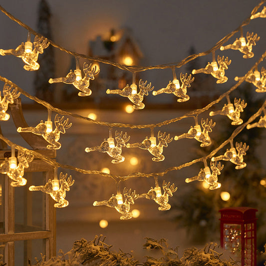 Led Elk Christmas Tree Snowflake Star Light String - My Store