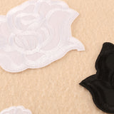 Computer Embroidery Black And White Roses Hotel Bed Sheets - My Store
