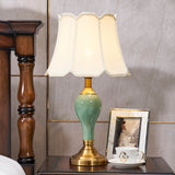 Bedroom Bedside Ceramic Table Lamp Warm Creative Living Room Study Household Lamps - My Store