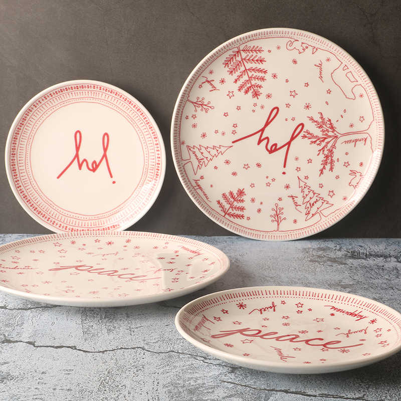 Christmas Series Of Ceramic Tableware Plates - My Store