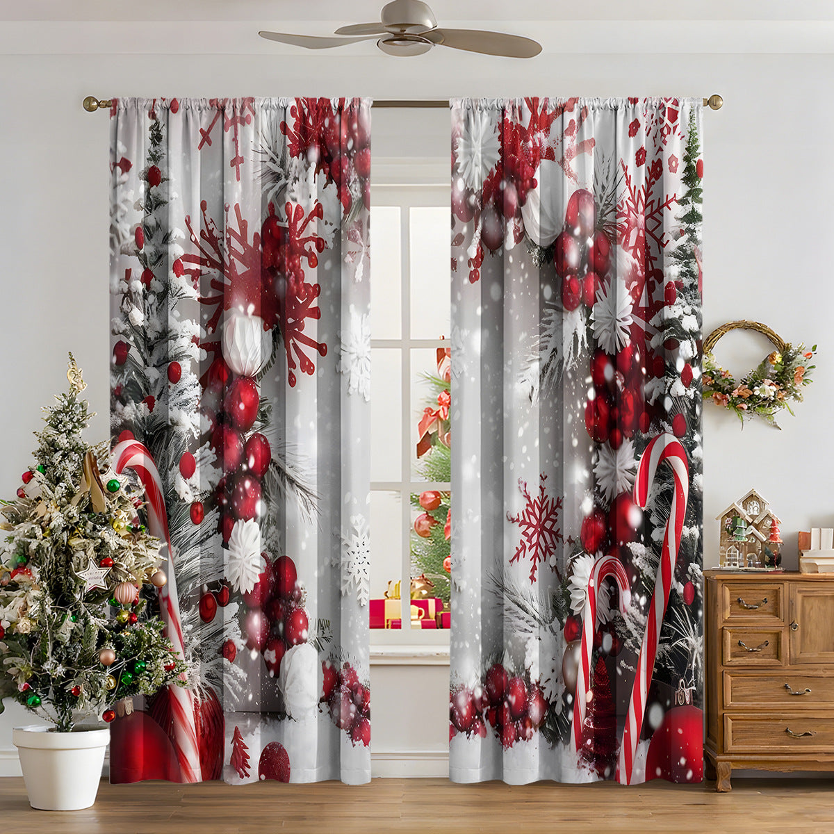 3D Digital Printed Christmas Curtains - My Store