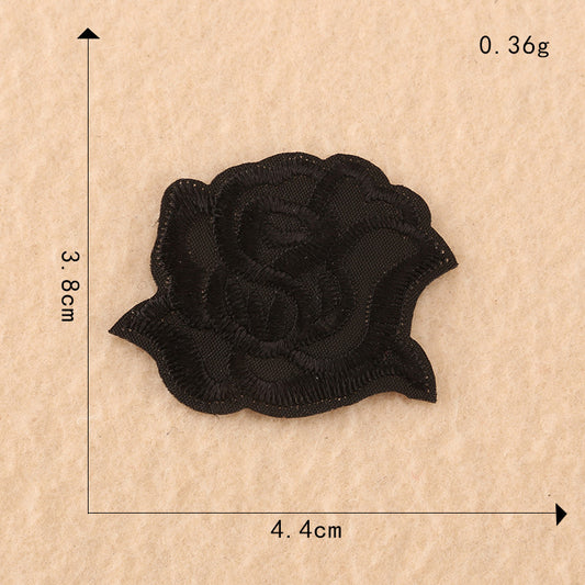 Computer Embroidery Black And White Roses Hotel Bed Sheets - My Store