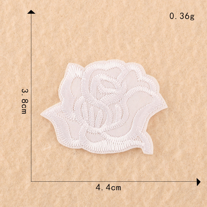 Computer Embroidery Black And White Roses Hotel Bed Sheets - My Store