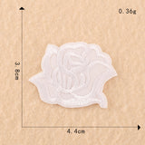 Computer Embroidery Black And White Roses Hotel Bed Sheets - My Store
