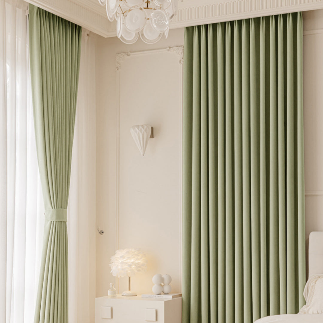 Master Blinds Curtains Chenille French-Style Luxe-Looking Home Decor Light Luxury Modern Authentic Extra-Thick - My Store