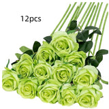 Artificial Rose Single Raw Silk Fake Flower Artificial Flowers - My Store