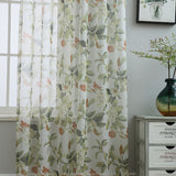 American-style Printed Cotton And Linen Window Sheer Small Curtains Semi-sheer Curtain Fabric - My Store
