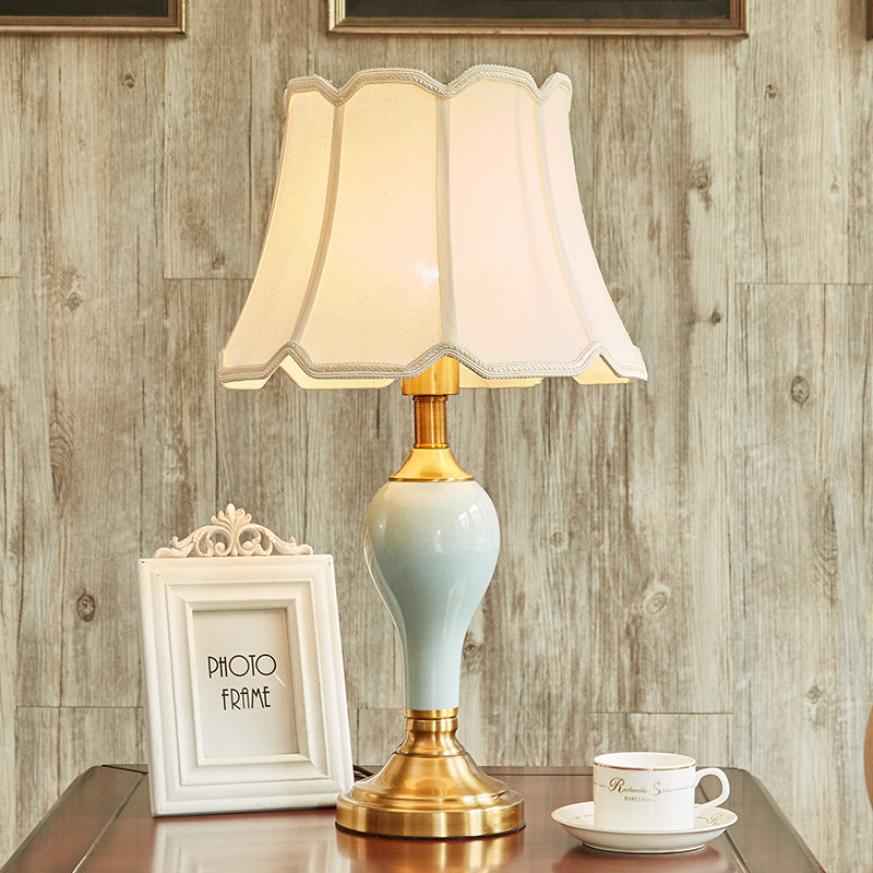 Bedroom Bedside Ceramic Table Lamp Warm Creative Living Room Study Household Lamps - My Store