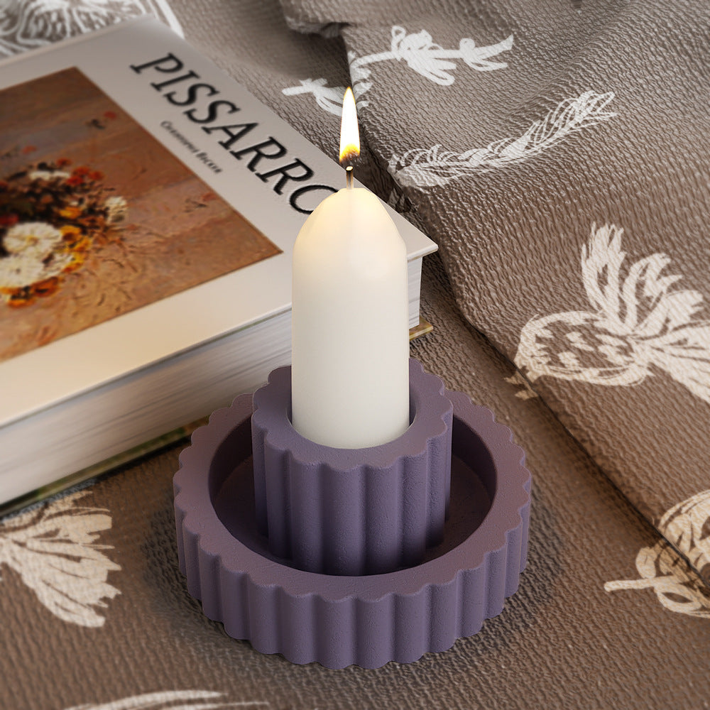 Striped Candle Holder Aroma Candle Holder Silicone Mold - My Store