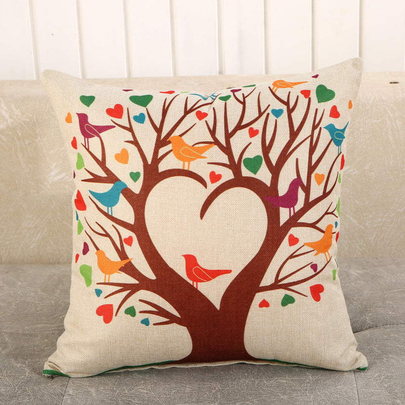 Fabric Decoration Supplies Car Gift Linen Printed Pillows Bedside Cushion Couch Pillow - My Store