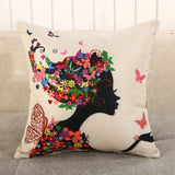 Fabric Decoration Supplies Car Gift Linen Printed Pillows Bedside Cushion Couch Pillow - My Store
