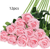 Artificial Rose Single Raw Silk Fake Flower Artificial Flowers - My Store