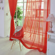 Solid Color Glass Mesh Curtains Transparent Color Ready-made Curtain Punch-free - My Store