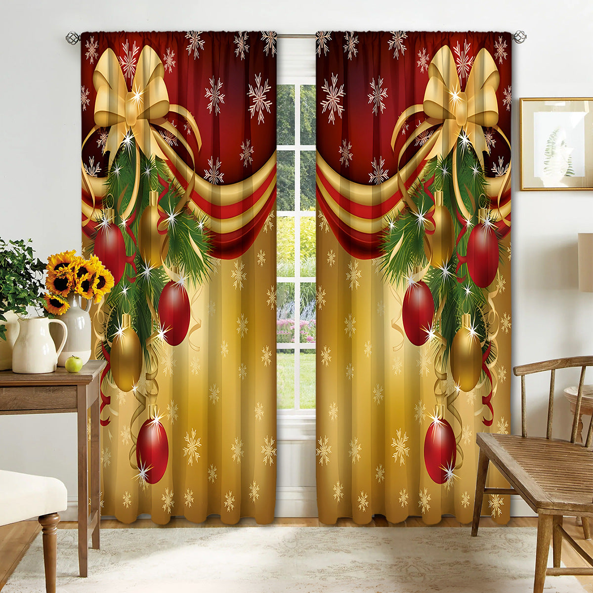 Digital Printed Christmas Curtains - My Store