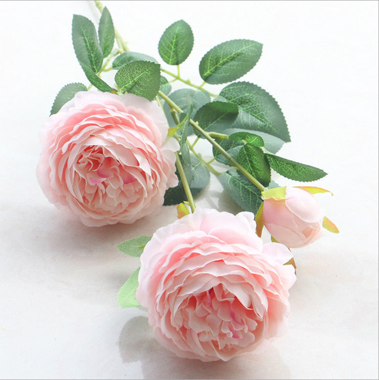 3 head peonies artificial flowers - My Store