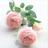 3 head peonies artificial flowers - My Store