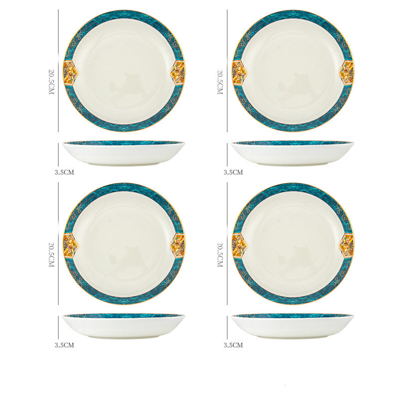 Dinner Plates Ceramic Steak Plate Web Porcelain - My Store