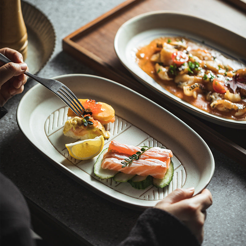Household Stoneware Serving Plates And Tableware - My Store