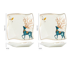 Dinner Plates Ceramic Steak Plate Web Porcelain - My Store