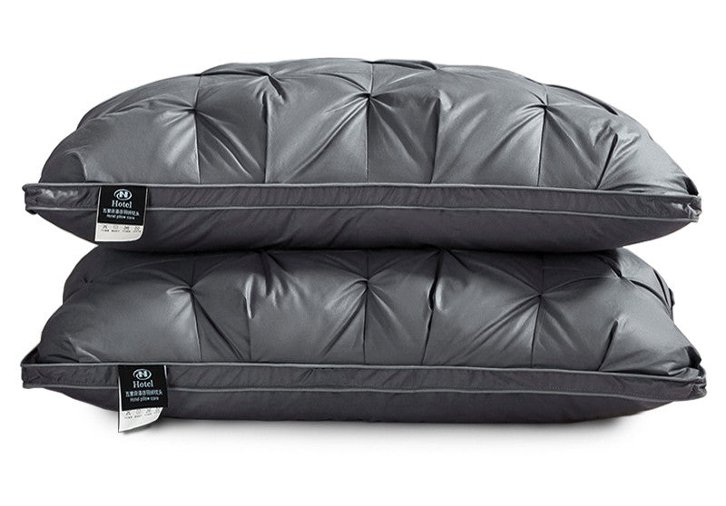 A Pair Of Feather Pillows And White Goose Single Neck Guards - My Store