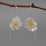 Artificial Flowers 925 Sterling Silver Earrings - My Store