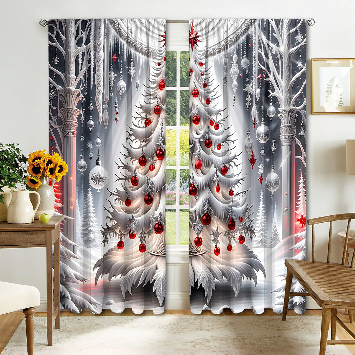 Digital Printed Christmas Curtains - My Store