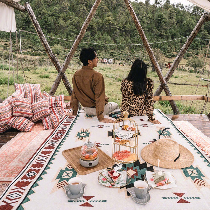 Wind Camping Rugs Outdoor Picnic Blanket Nap Blanket Bohemian Nap Blanket - My Store