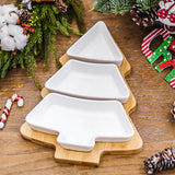 4Pcs Christmas Tree Ceramic Plates - My Store