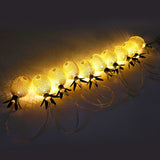 Wrought iron metal pineapple shape solar light string - My Store