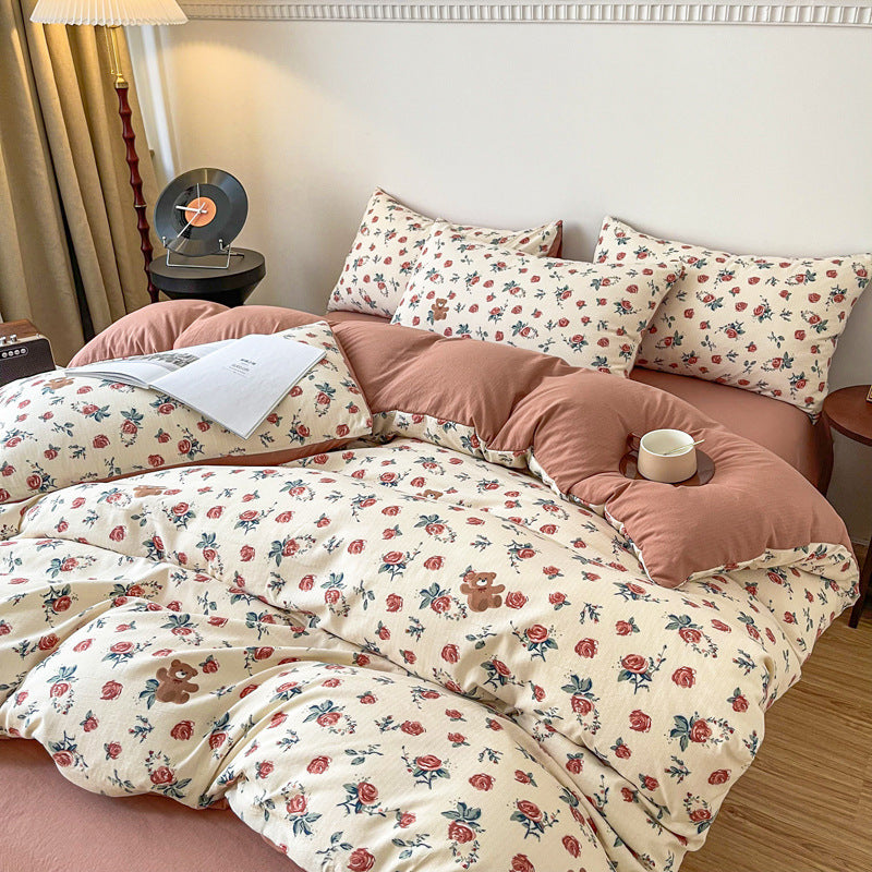 Four-piece Bed Set Jacquard Quilt Cover Sheets - My Store