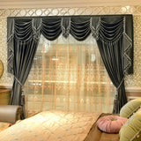Solid-color Velvet Finished Blackout Curtains Living Room Shades - My Store