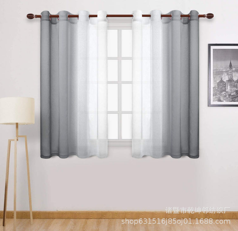 Gradient Sheer Curtain For Balconies Ready Made Blackout Curtains And Sheer Curtains - My Store