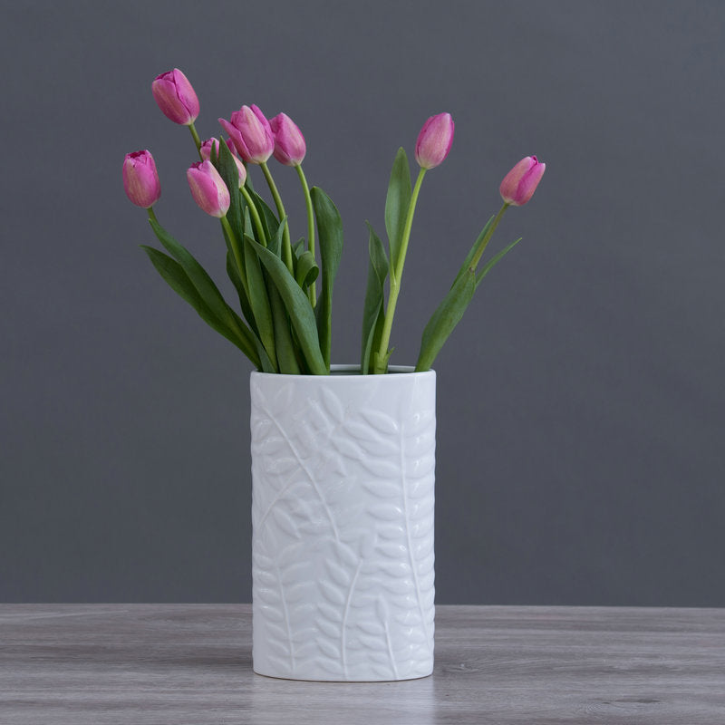 Relief Series Of Willow Leaf Round Vases - My Store