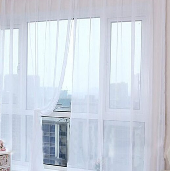Curtains Solid Tulle Modern Curtains For Living Room Transparent Tulle Curtains Window Sheer For The Bedroom - My Store