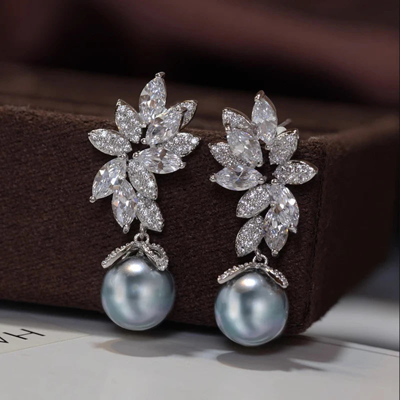 Artificial Pearl Earrings Vintage Wheat Flowers - My Store