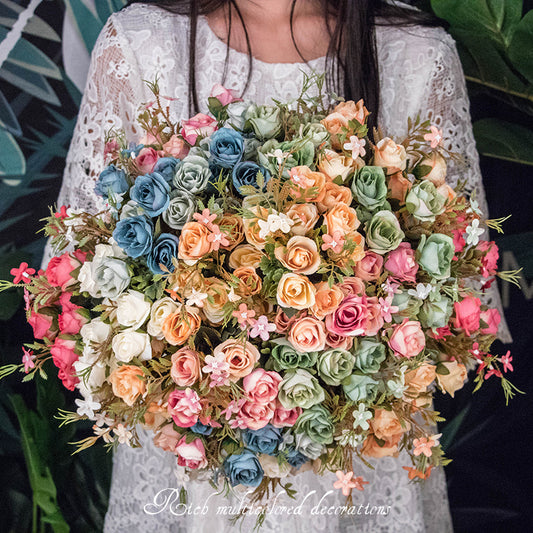 Mix And Match Artificial Flowers Fake Bouquets Indoor Plastic Flowers Dried Flowers - My Store