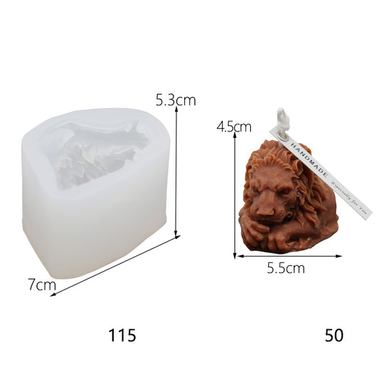 Lion Candle Mold Handmade Candle Scented Candle DIY Material - My Store