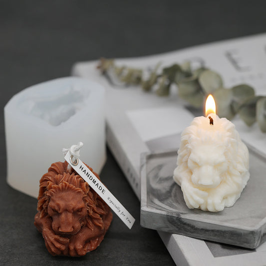 Lion Candle Mold Handmade Candle Scented Candle DIY Material - My Store