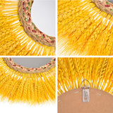 Wall Decoration Rattan Mirror Homestay Wall Mural Pendant - My Store