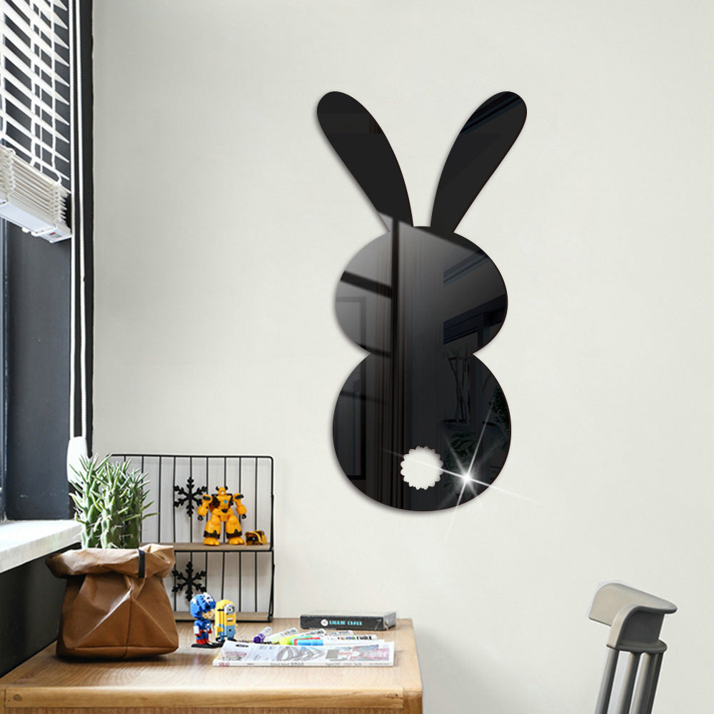 Easter Cartoon Rabbit Mirror Wall Sticker for Living Room Art Home Decor Vinyl Decal Acrylic Sticker Mural Wall Decor Wallpaper - My Store