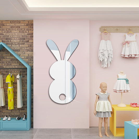 Easter Cartoon Rabbit Mirror Wall Sticker for Living Room Art Home Decor Vinyl Decal Acrylic Sticker Mural Wall Decor Wallpaper - My Store