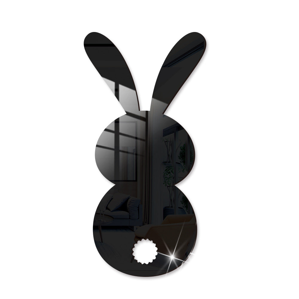 Easter Cartoon Rabbit Mirror Wall Sticker for Living Room Art Home Decor Vinyl Decal Acrylic Sticker Mural Wall Decor Wallpaper - My Store