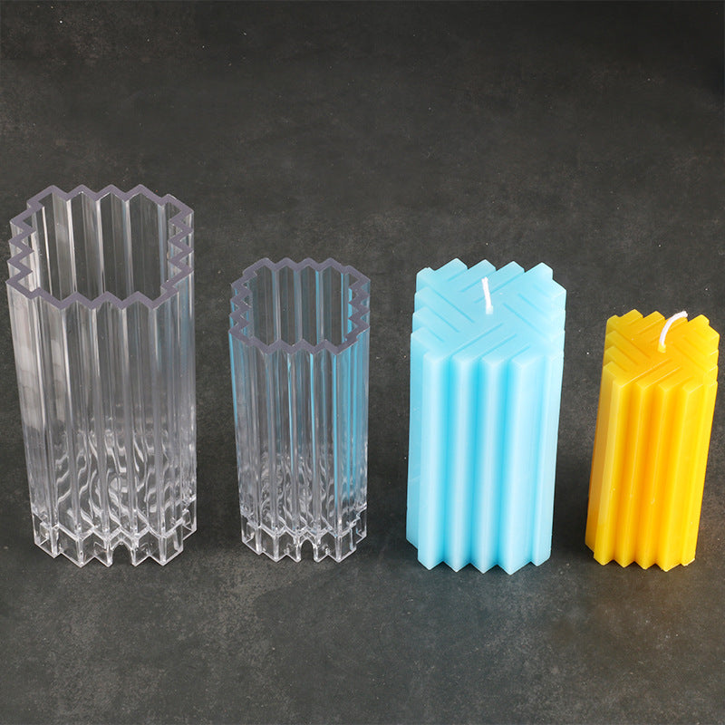 Candle Mold Creative Candle Mold Square Weave Pattern Candle Mold Color Candle Mold - My Store
